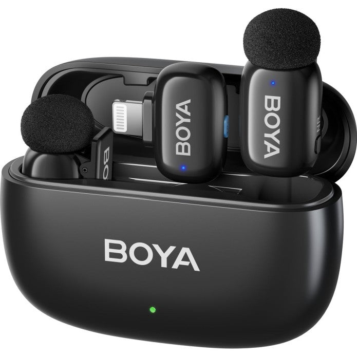 Boya Mini-15 Ultra-Mini Draadloze Microfoonset (Lightning, Zwart)
