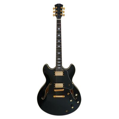 Sire Guitars H7 BK Black Archtop Elektrische gitaar