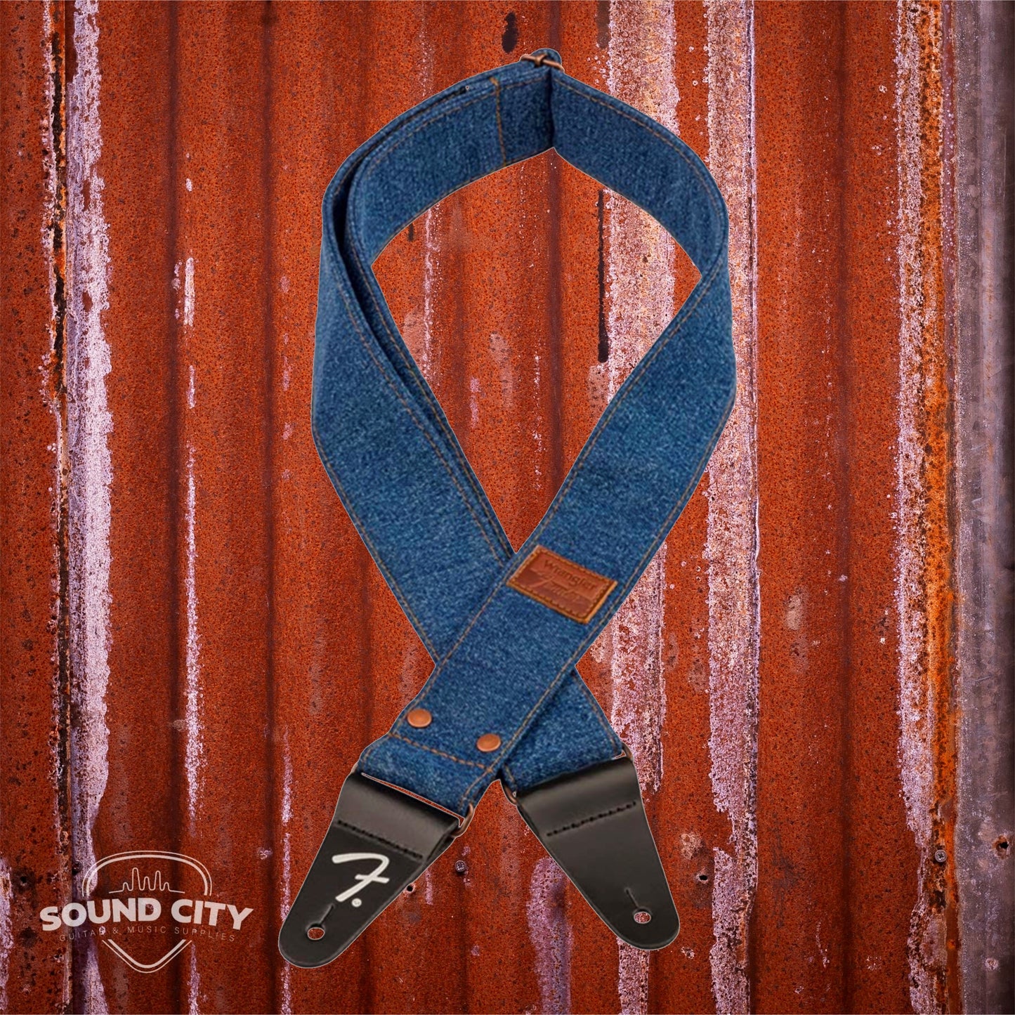 Fender X Wrangler Revited Denim Guitar Strap