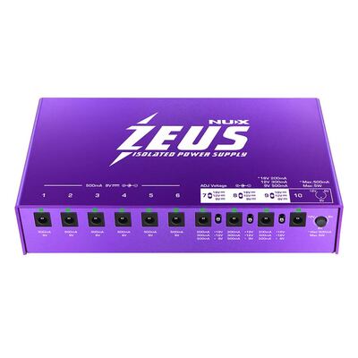 NUX Zeus Isolated Power Supply multivoeding voor effectpedalen
