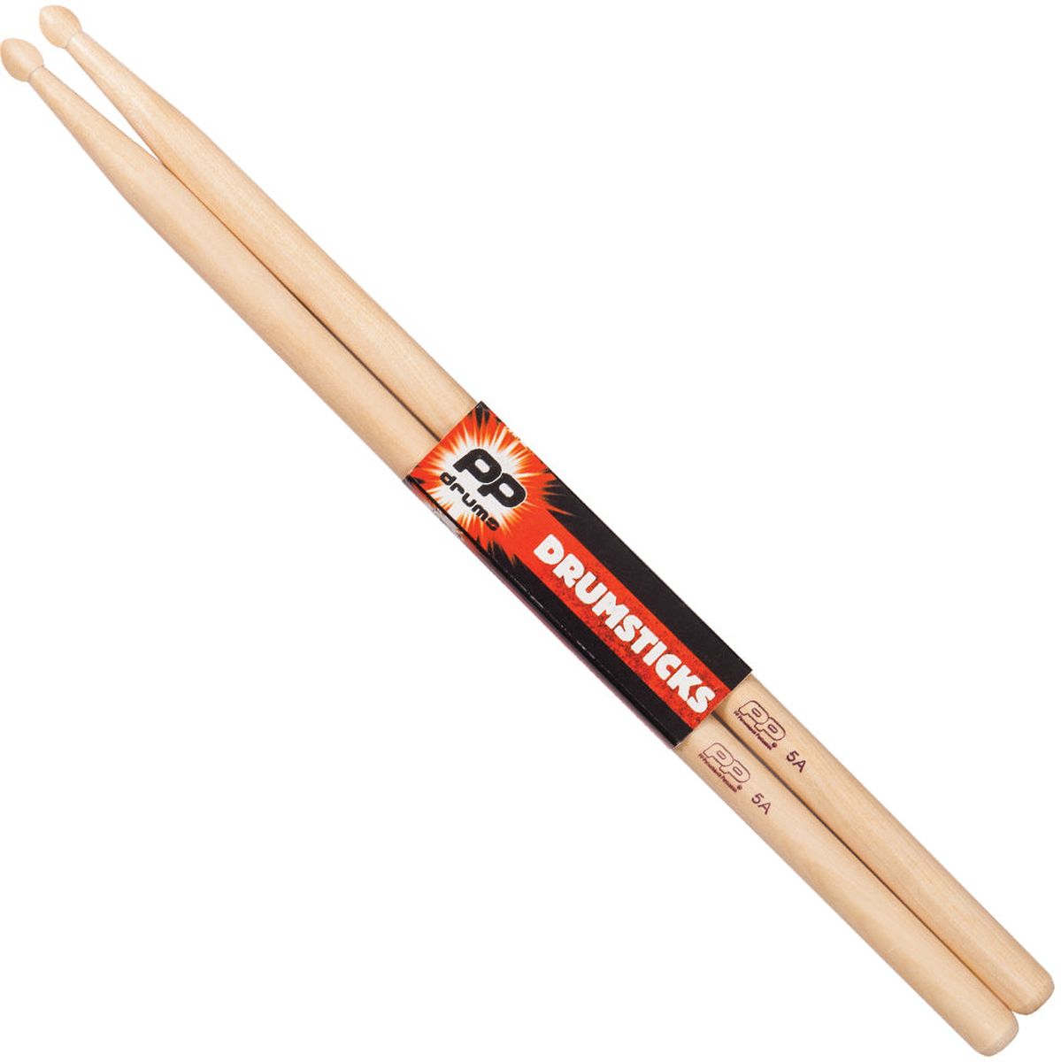 PP 5A Wood Tip Drumsticks-Pack 12