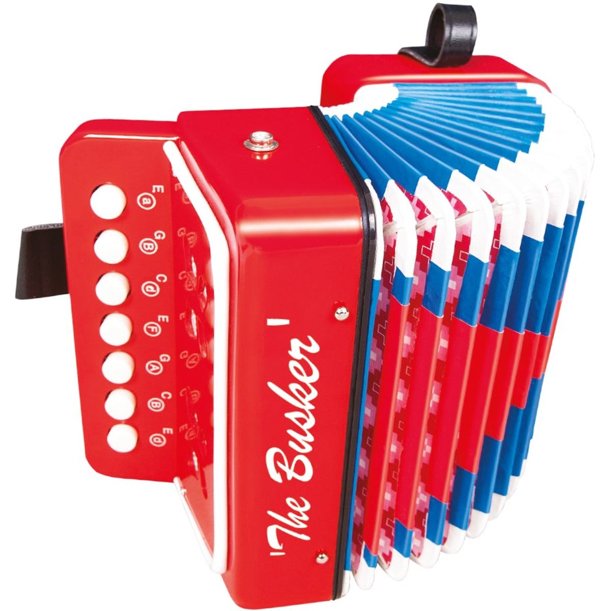 PP The Busker Mini Accordian - Red