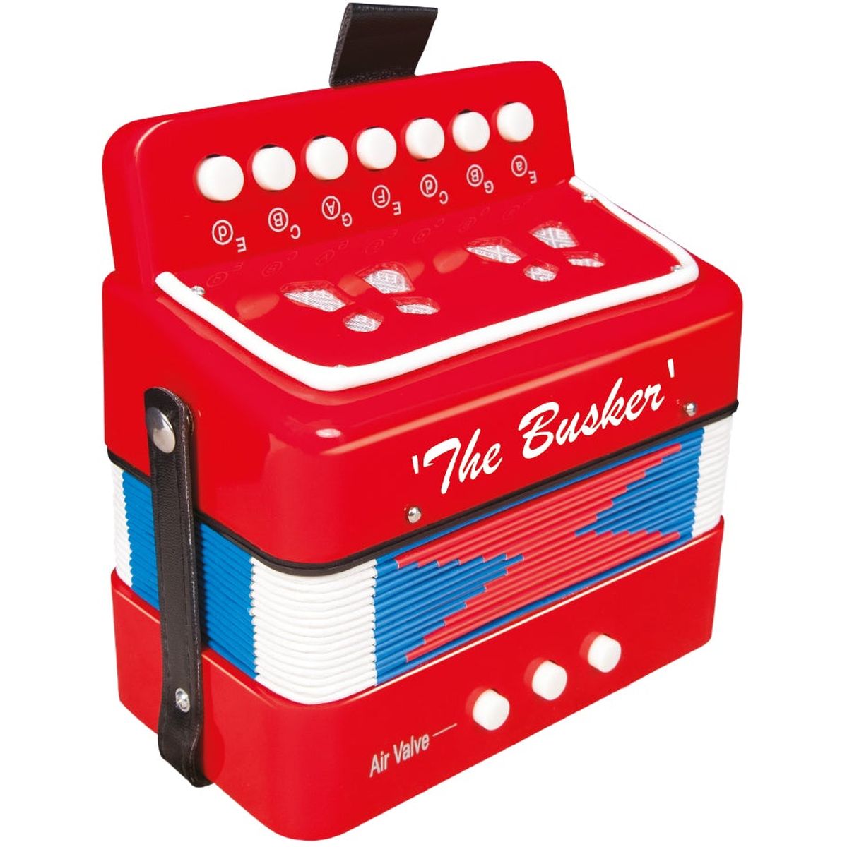 PP The Busker Mini Accordian - Red