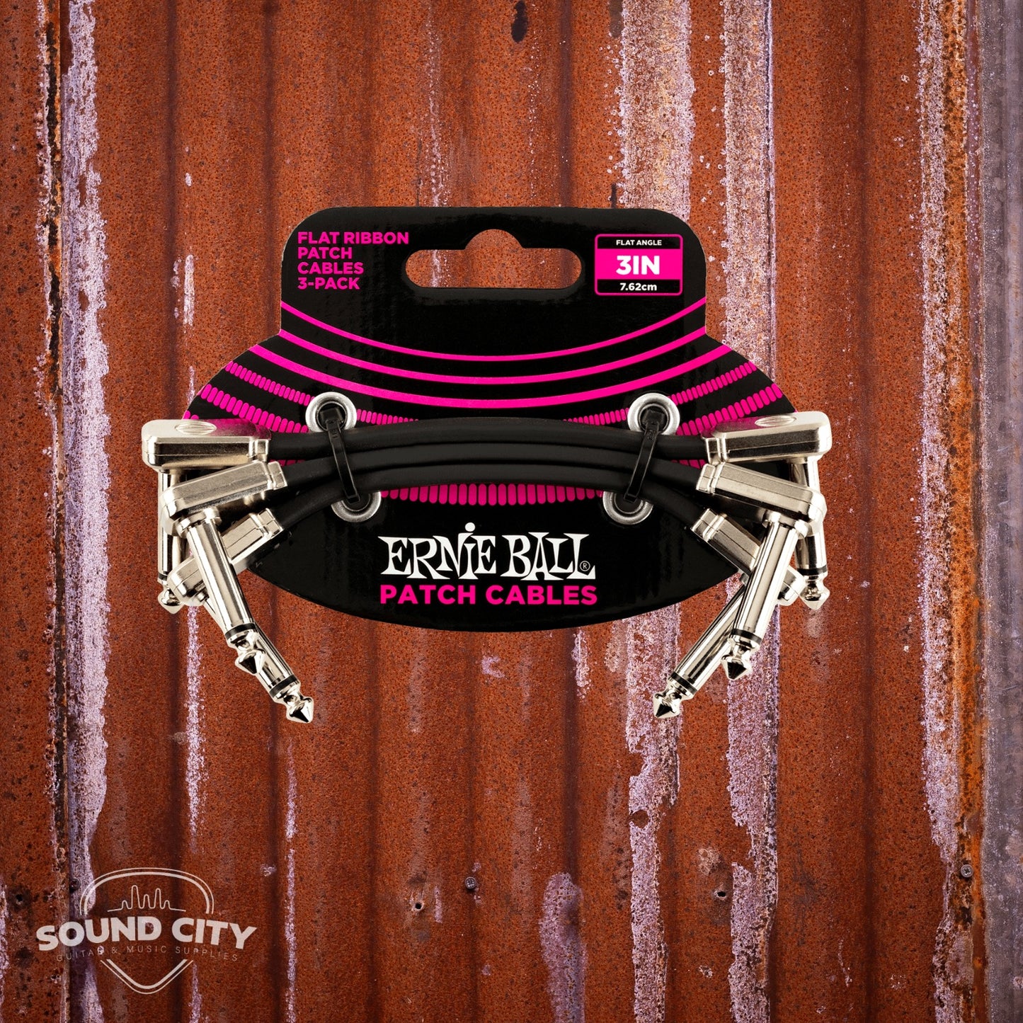 Ernie Ball 6220 Patchkabels 3 pack - Haaks (7.5cm)