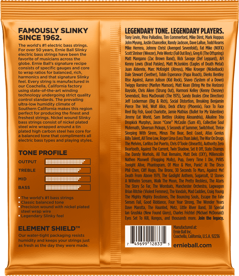 Ernie Ball 2833 Hybrid Slinky Bass 45-105 snaren