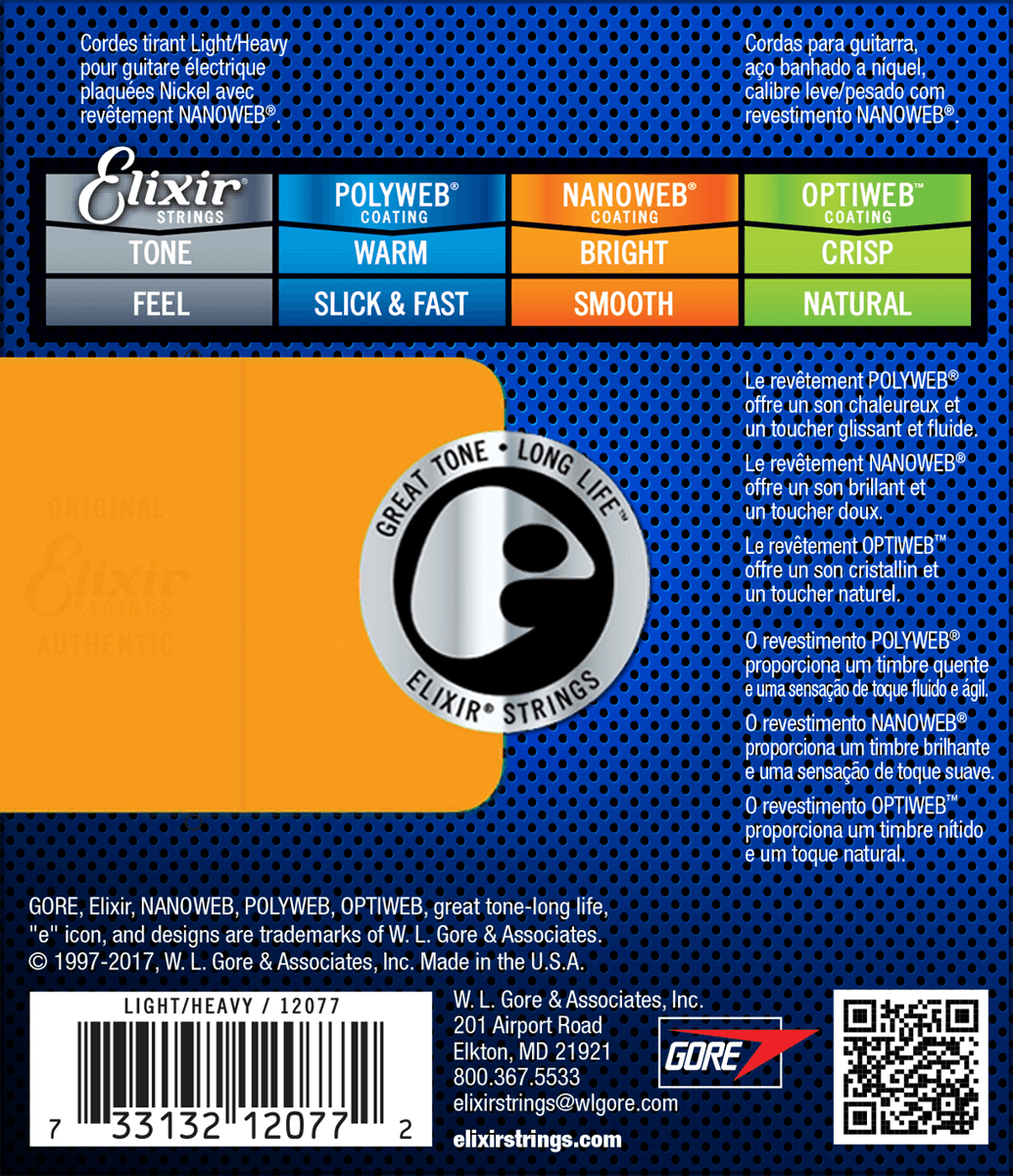 Elixir 12077 Electric Light Heavy 10-52 snaren