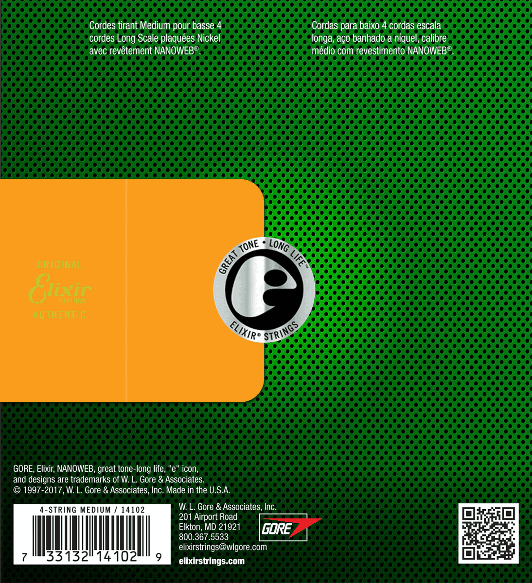 Elixir 14102 Heavy Bass 50-105 snaren