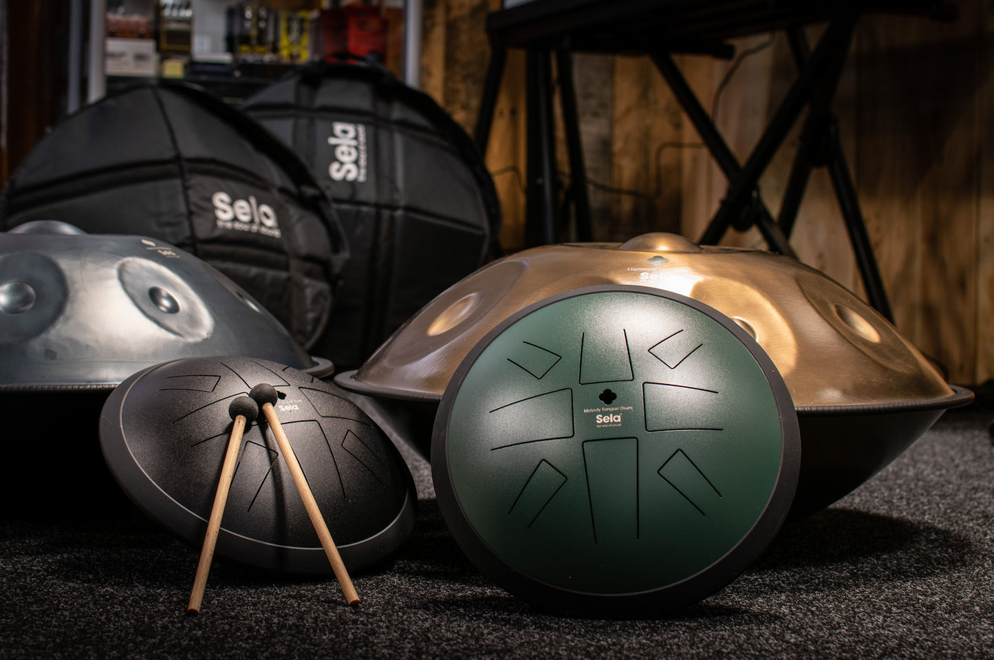Sela 373 Tongue drum 10" C Golden Gate Dark Green