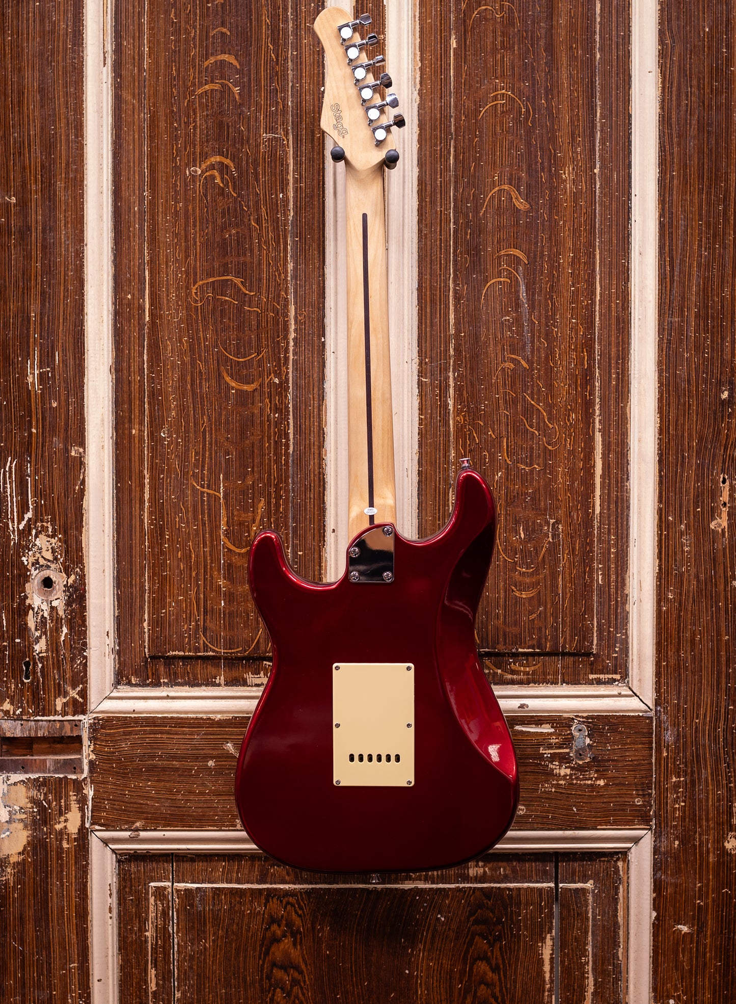 Stagg SES-30 CAR Candy Apple Red Stratocaster Elektrische Gitaar