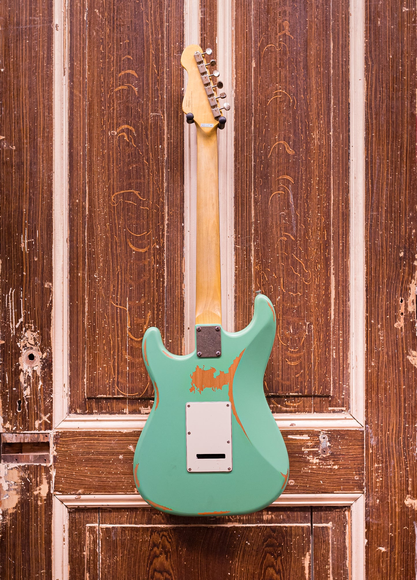 Vintage V6 Icon Series Distressed Ventura Green Elektrische gitaar