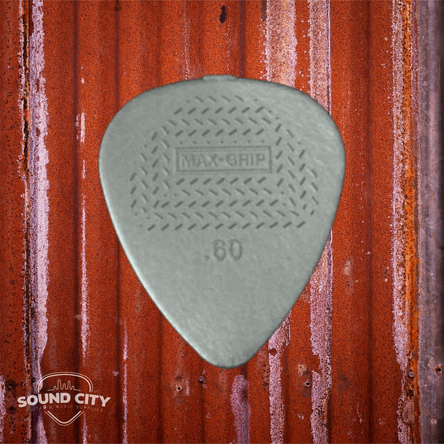 Dunlop Plectrum Max Grip Nylon 0.60mm Grijs 6PACK
