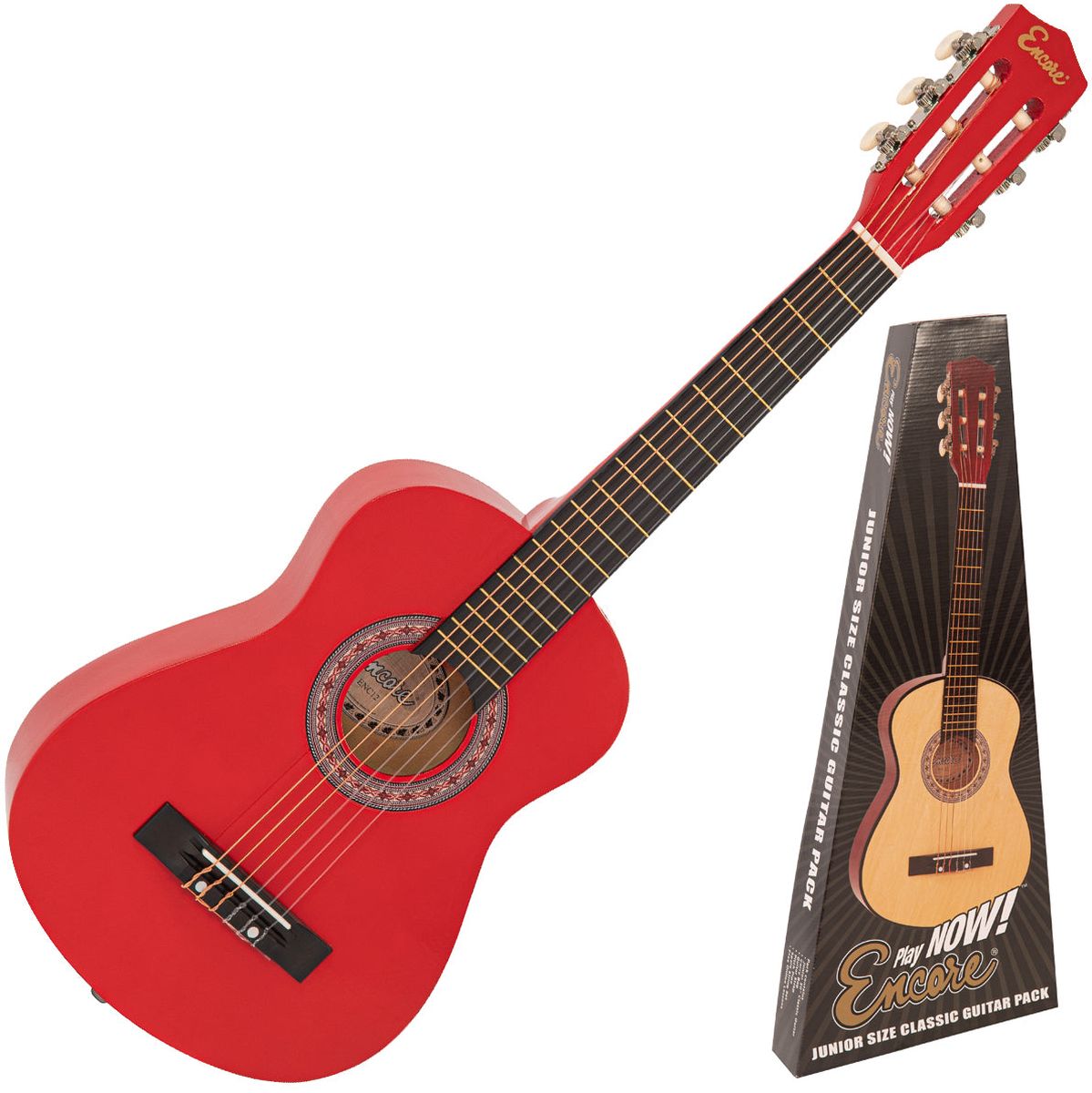 Encore 34 Klassieke gitaar Set - Red