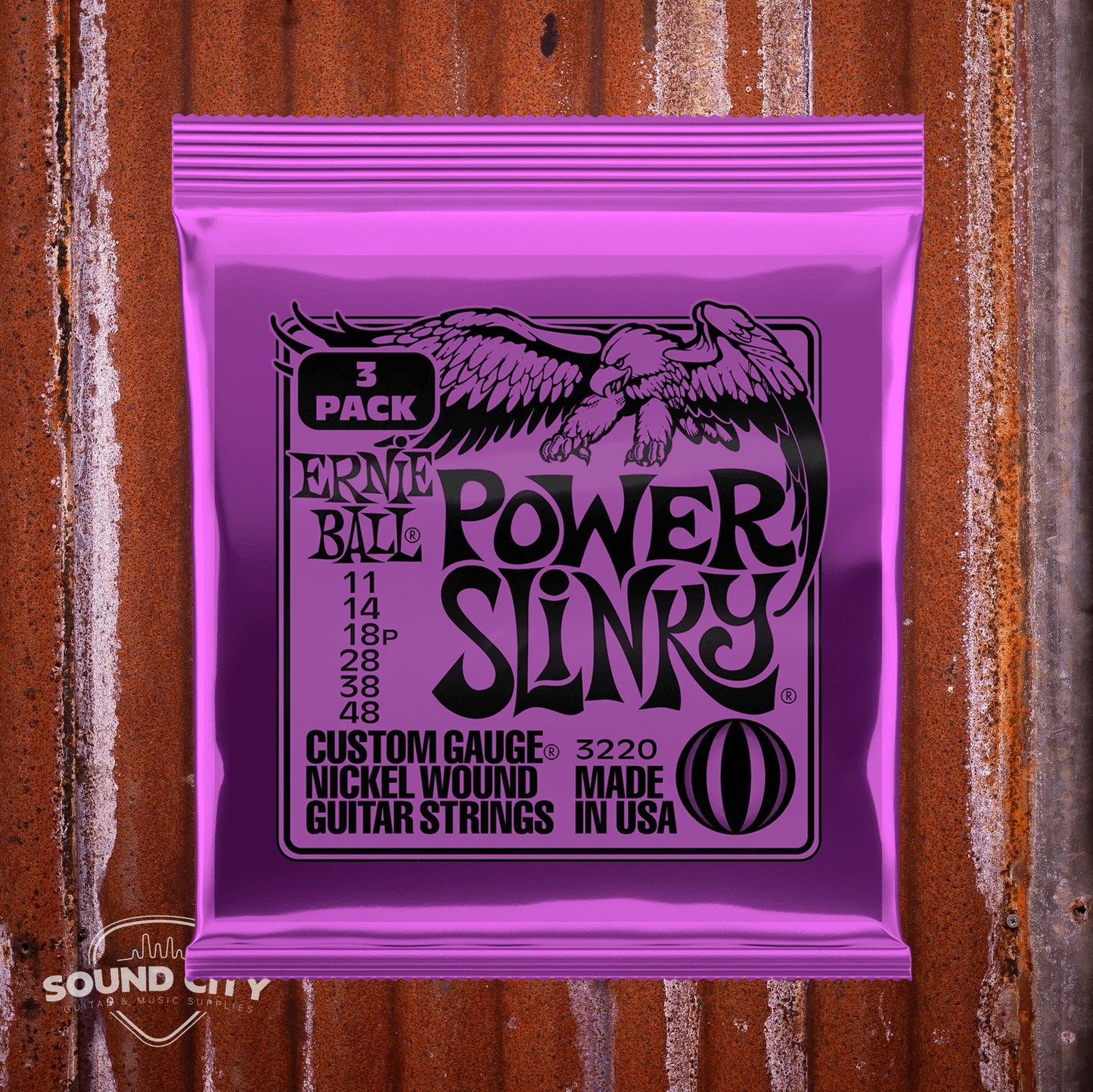 Ernie Ball 3220 Power Slinky 11-48 snaren (3 Pack)
