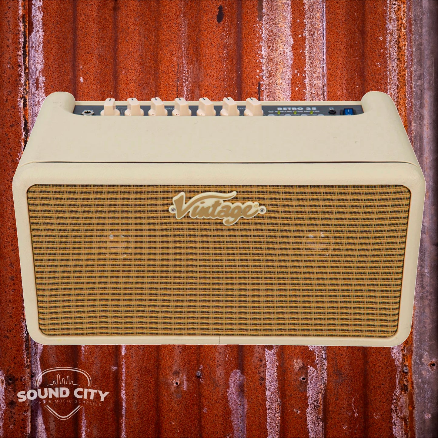 Vintage Retro 25W Gitaar versterker DSP ~ Vintage White
