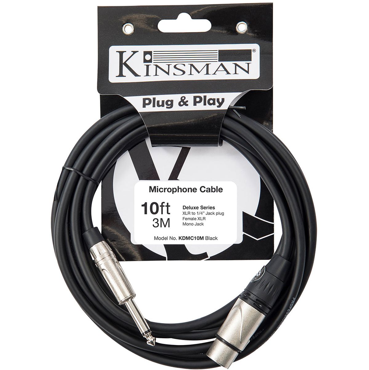 Kinsman Deluxe MONO Microphone Cable - 10FT