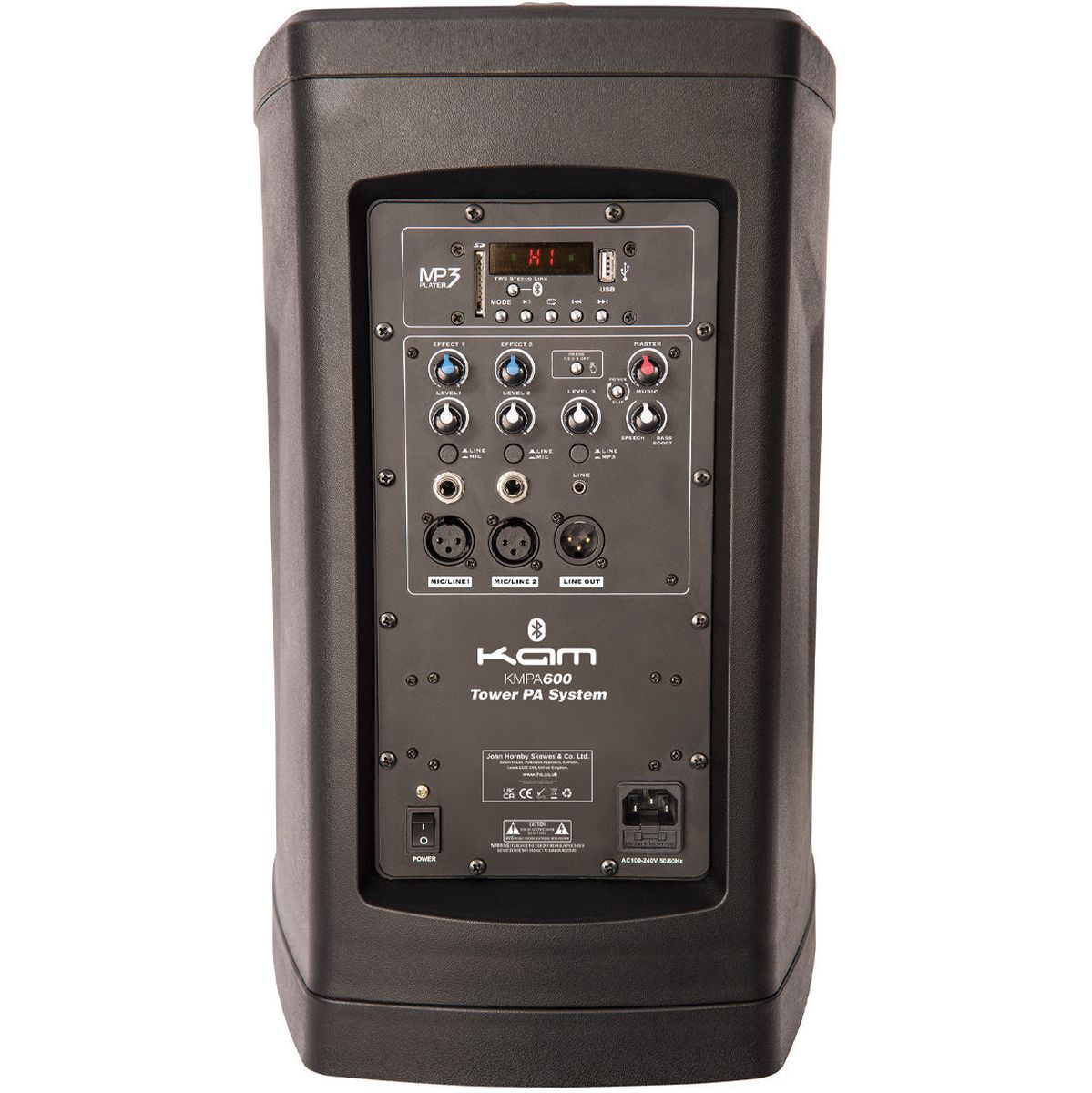 Kam Tower PA System w/ Lighting & Carry Bag