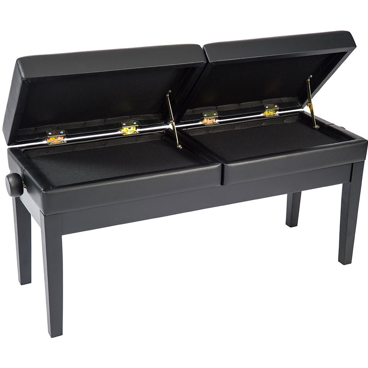 Kinsman Double Piano Bench - w/ Storage - Satin Black