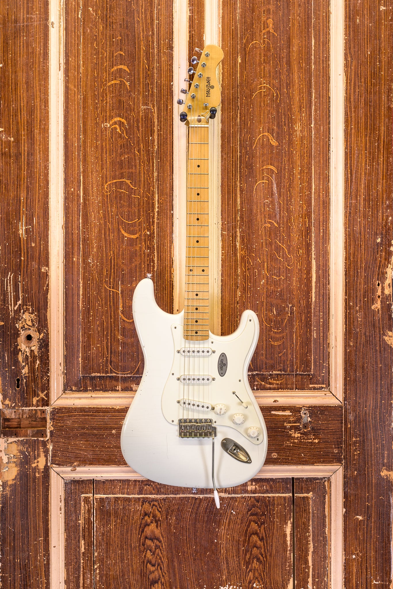 Maybach Stradovari S61 Olypmic White Aged Elektrische Gitaar