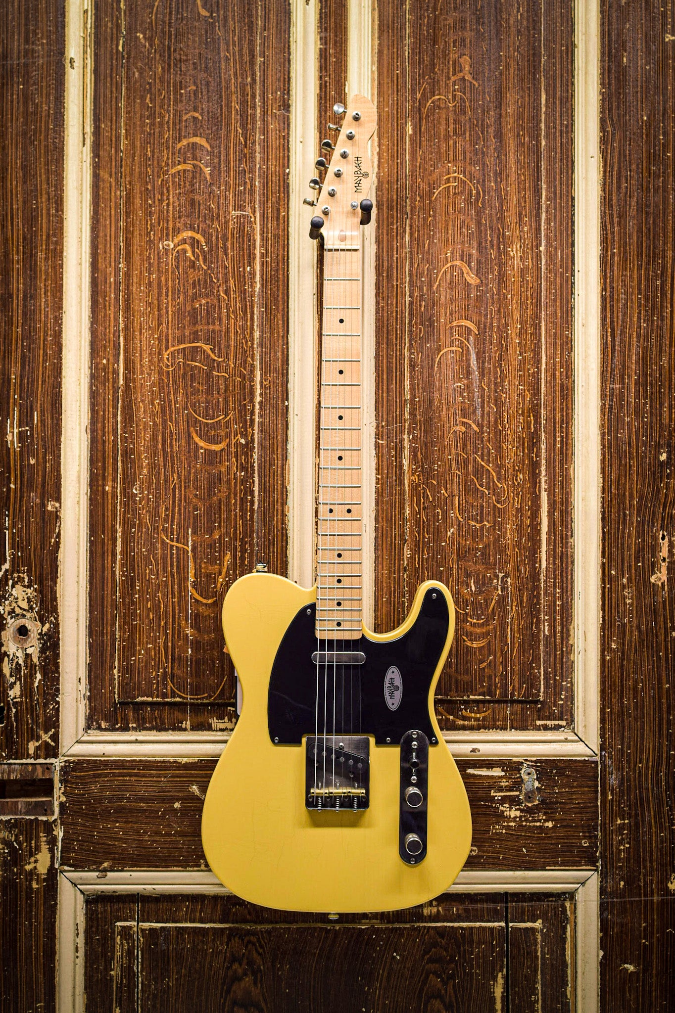 Maybach Teleman T55 Butterscotch Blackguard Aged Elektrische Gitaar