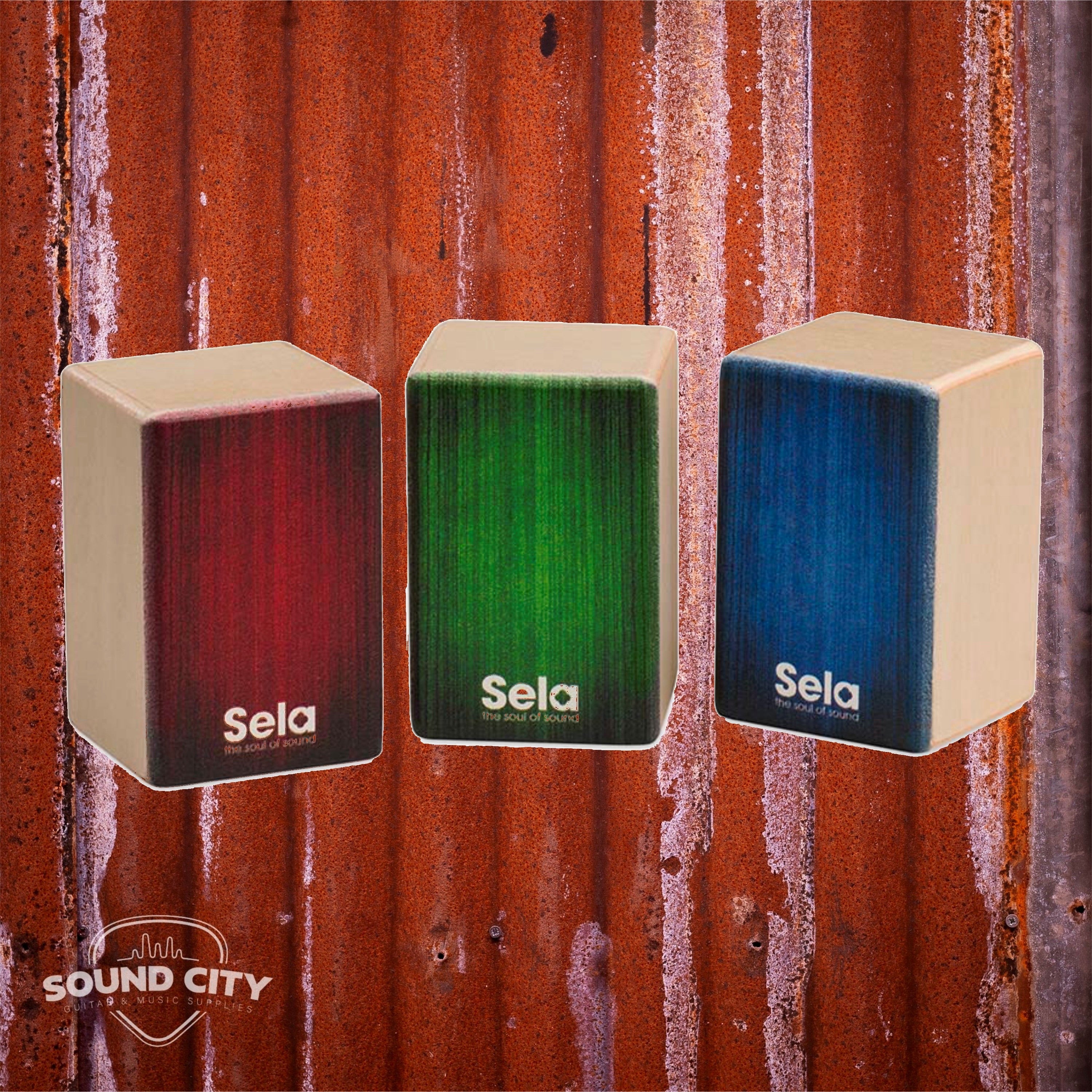 Sela 108 Mini Cajon Shaker Set (Soft, Medium, Hard)