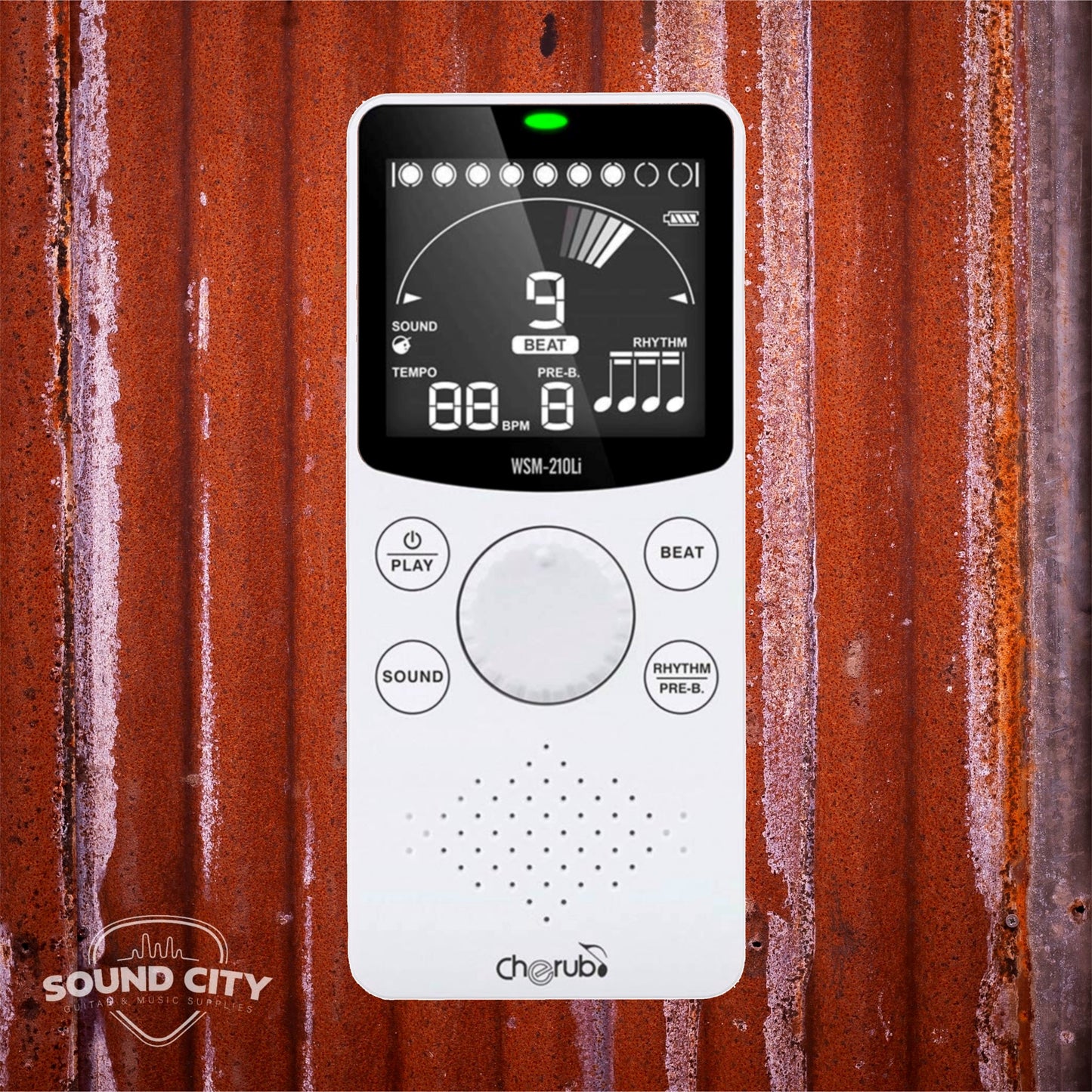 Cherub WSM-210Li rechargeable metronome with 10 voices and rhythms