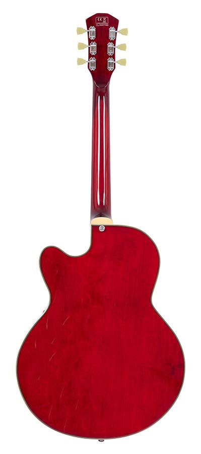 Sire Guitars H7F/STR See Trough Red Archtop Elektrische gitaar
