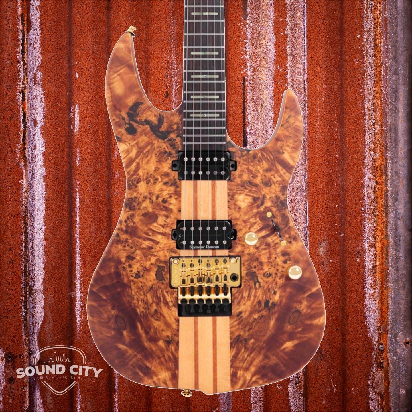 Sire Guitars X10/NTS Burl Neck-trough Elektrische gitaar
