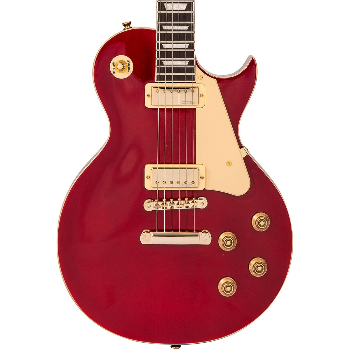 Vintage V100 Electric Guitar Mini HB - Wine Red