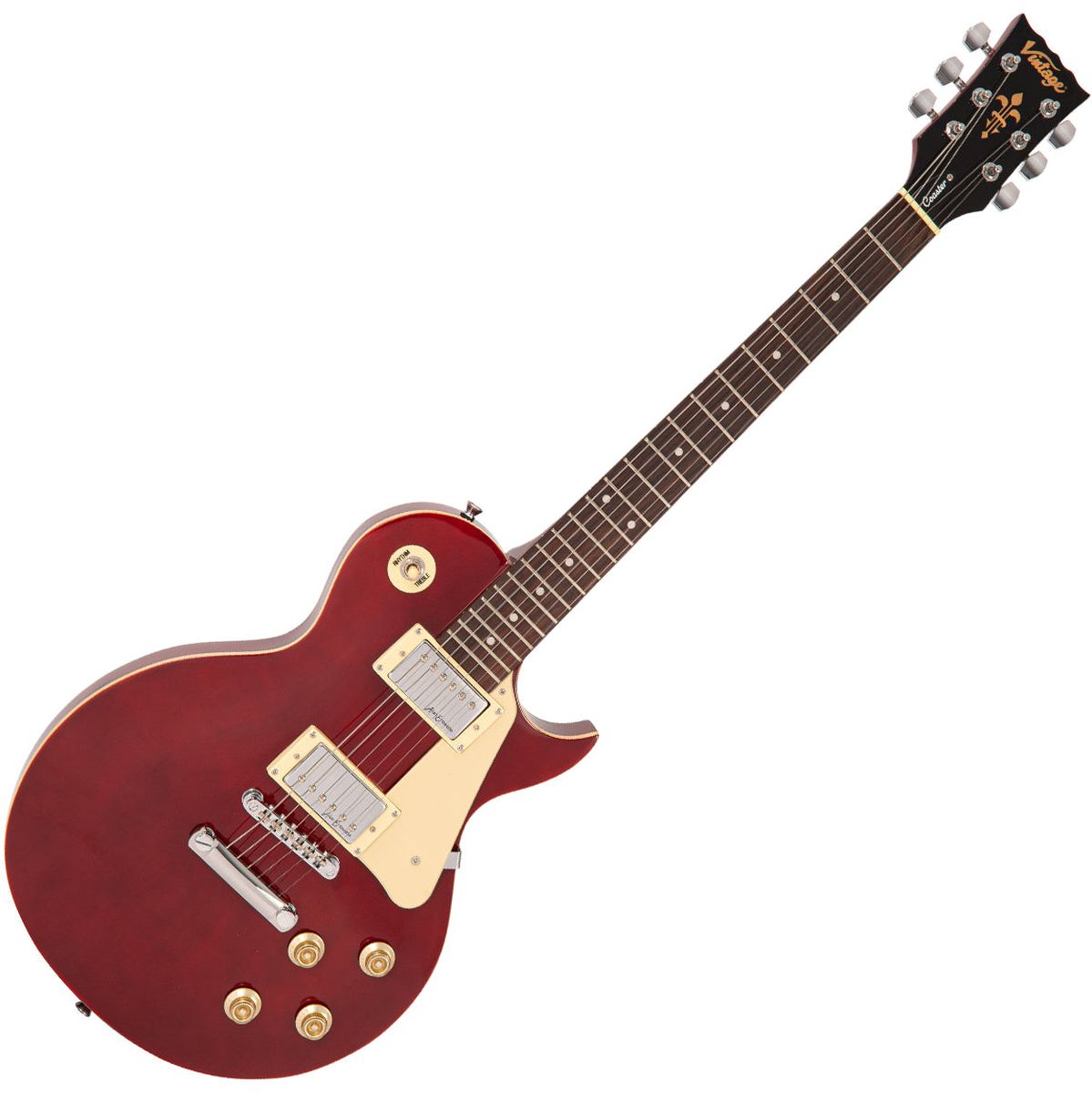 Vintage V10 Coaster Series Electric Guitar - Wine Red