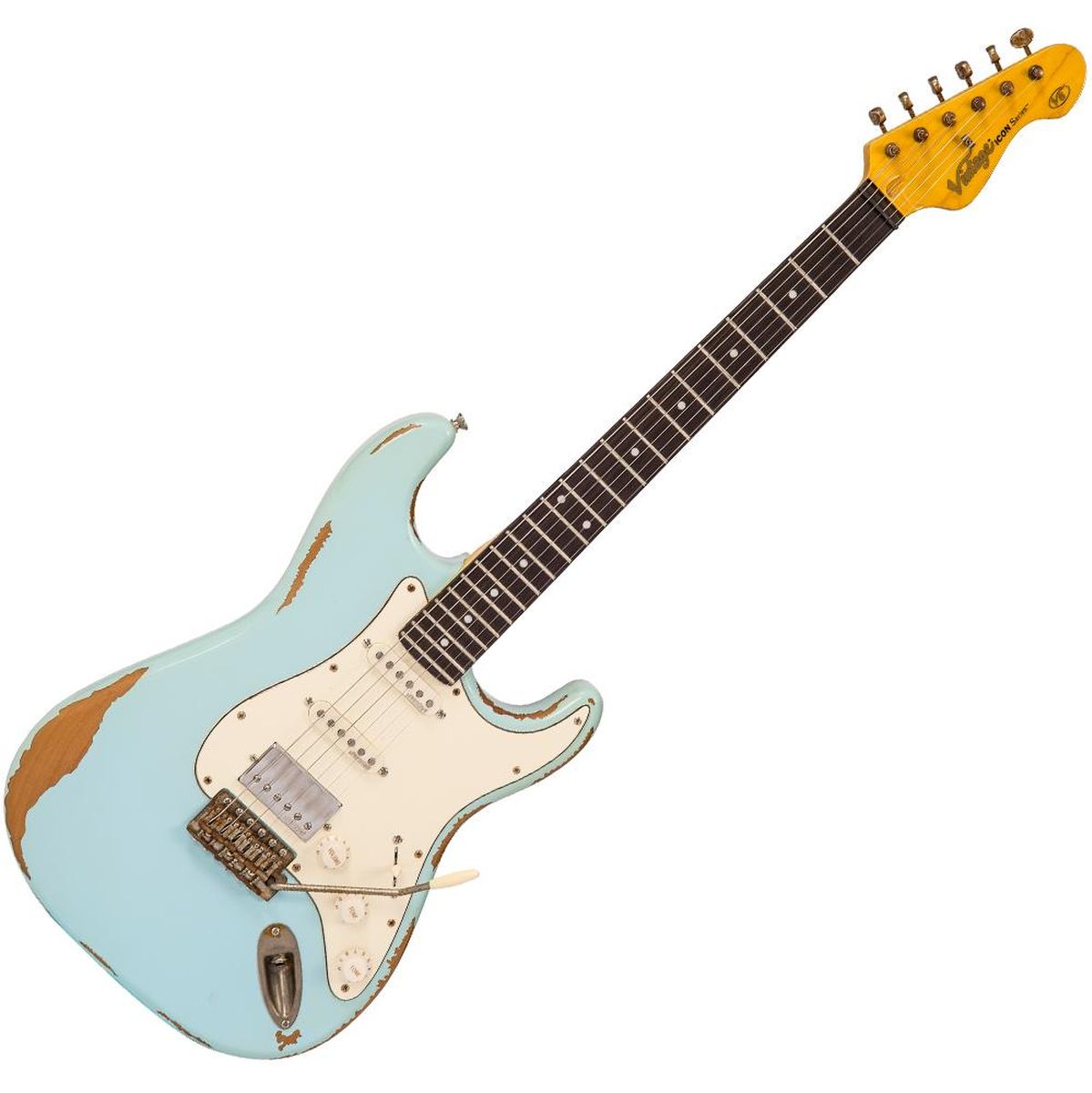 Vintage V6 HSS Icon - Aged Gloss Relic - Laguna Blue
