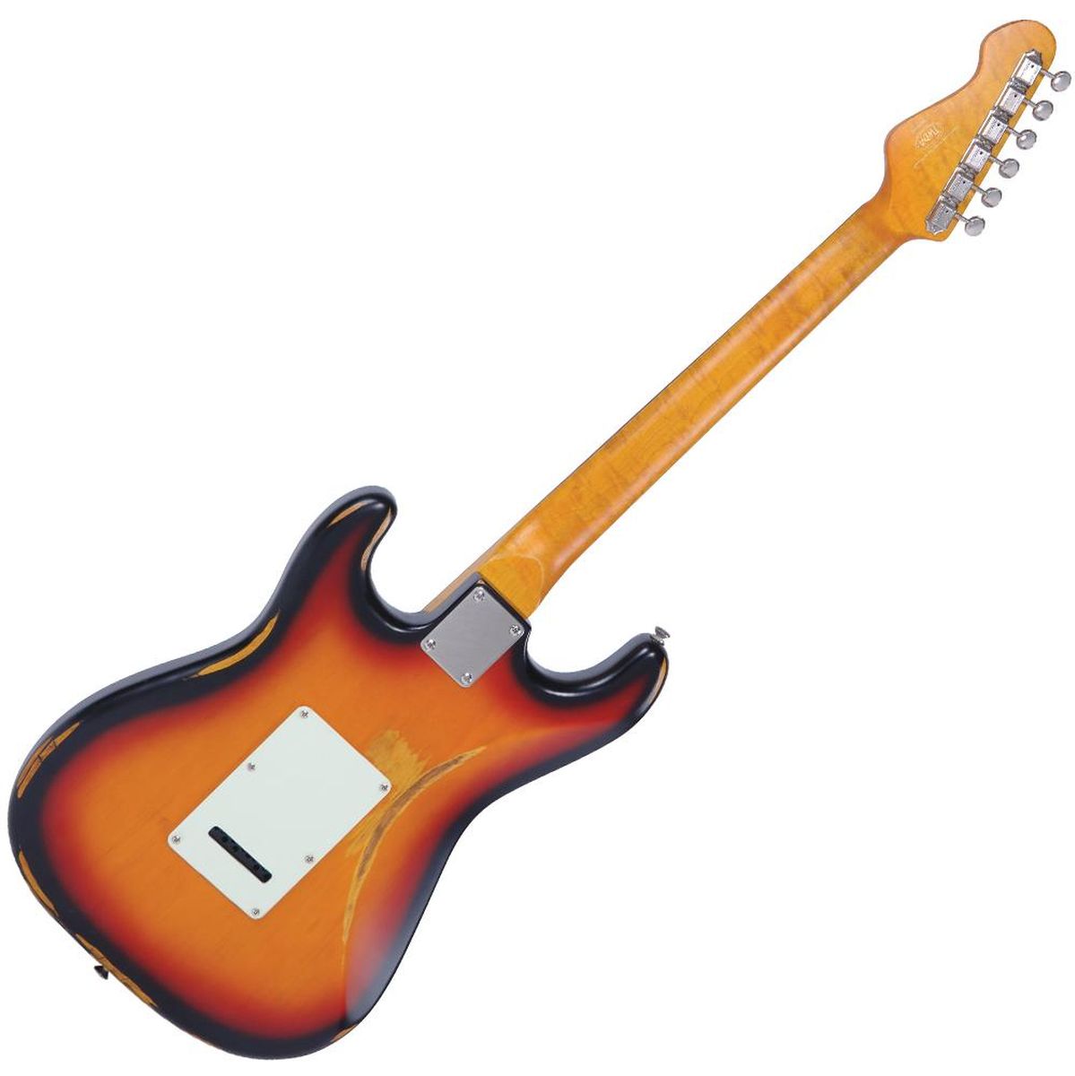 Vintage V6 Icon - Distressed Sunset Sunburst