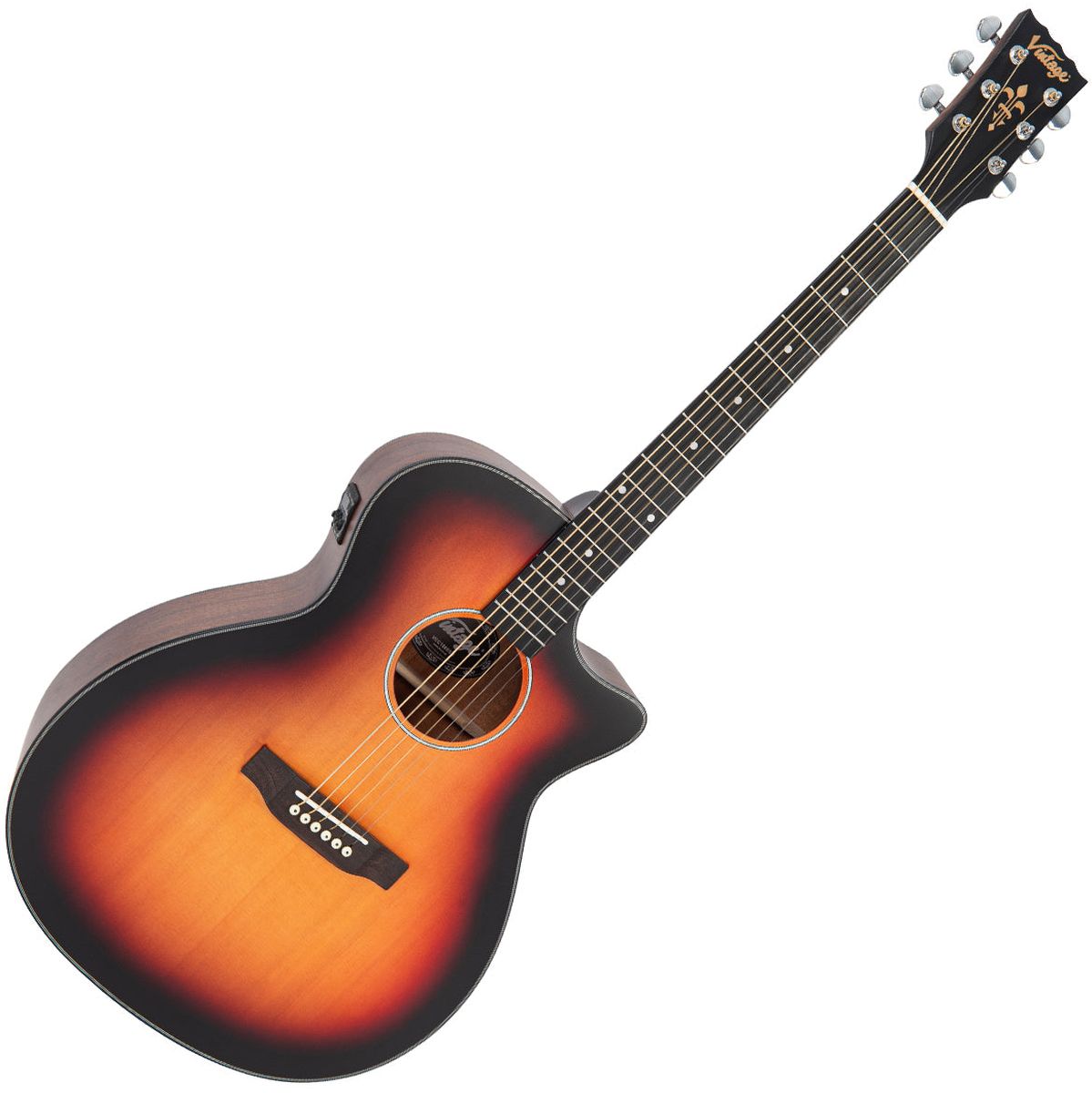 Vintage Stage Seriesgrand Cutaway Electro Guitar - Sunburst