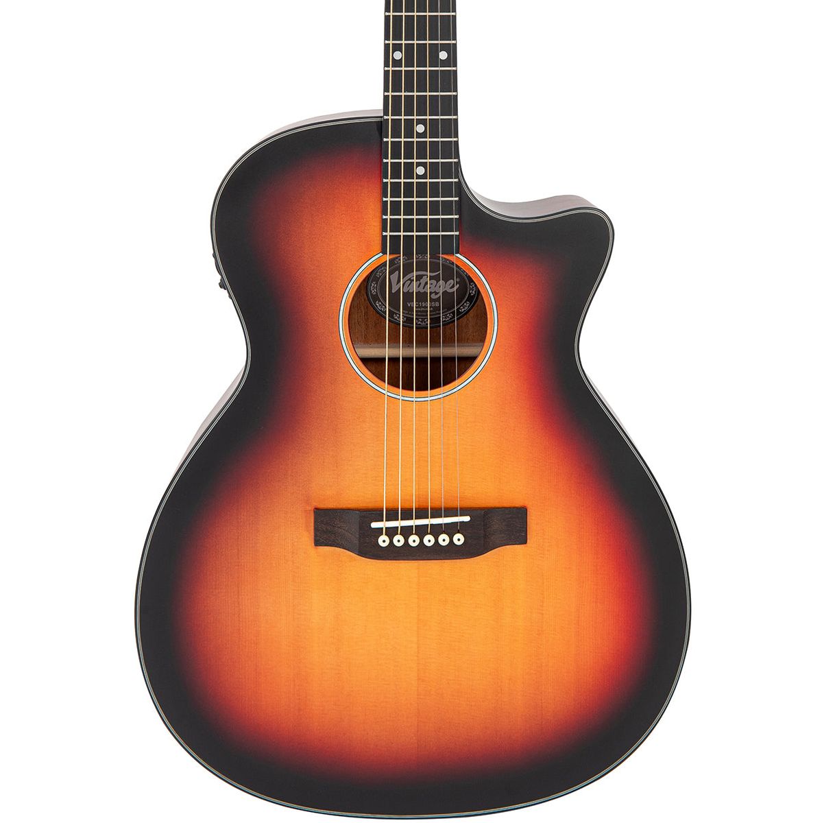 Vintage Stage Seriesgrand Cutaway Electro Guitar - Sunburst