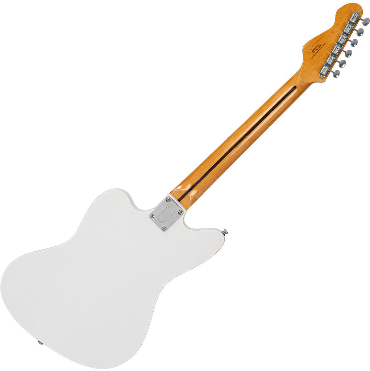 Vintage Revo Series Surfmaster Thinline Twin Guitar - Arctic White