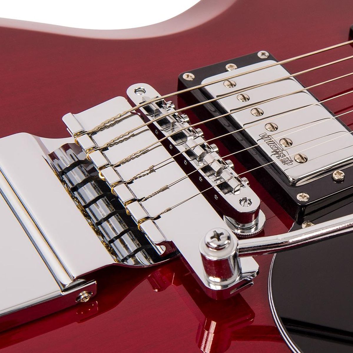 Vintage VS6 Guitar Wvibrola Tailpiece - Cherry Red