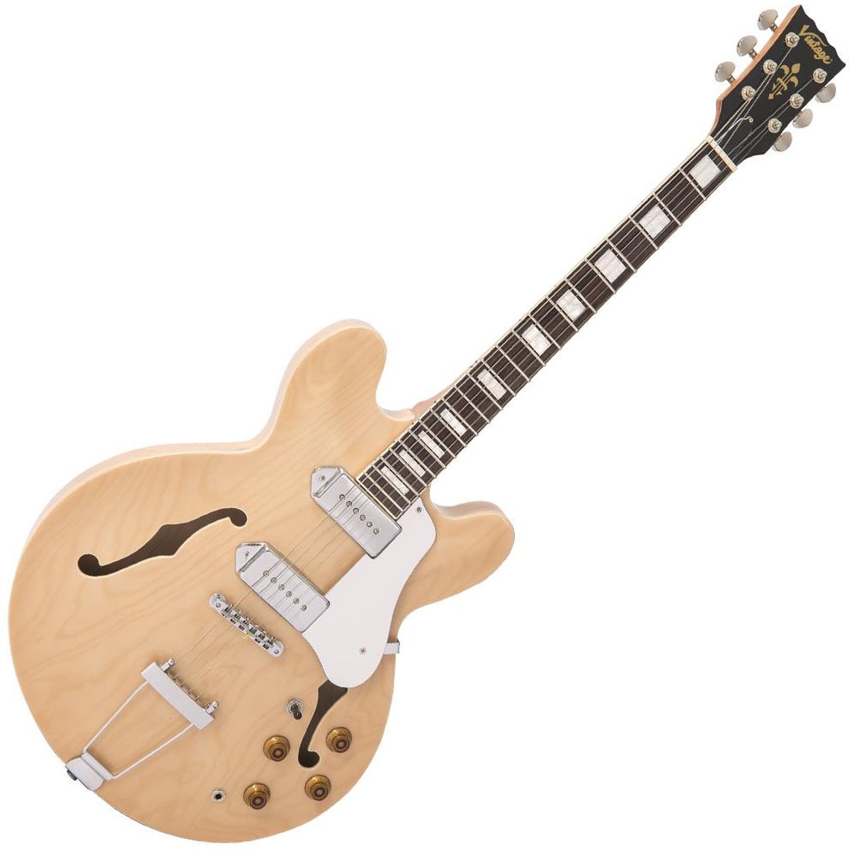 Vintage Semi-Acoustic Guitar - Twin W90 - Natural Maple