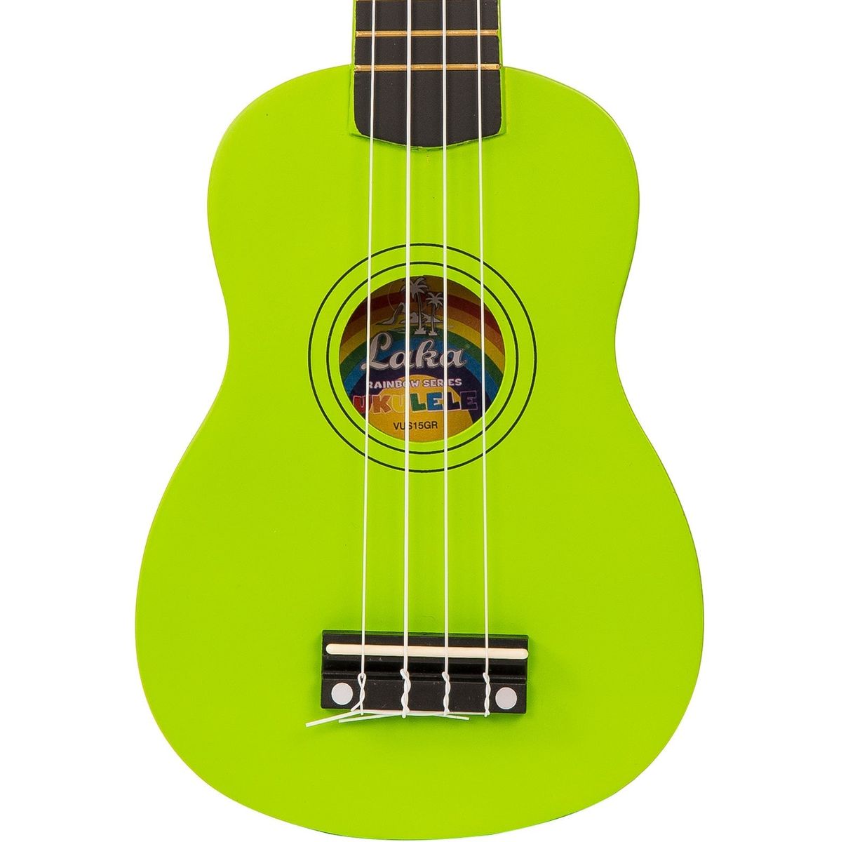 Laka Rainbow Series Ukulele & Bag - Green