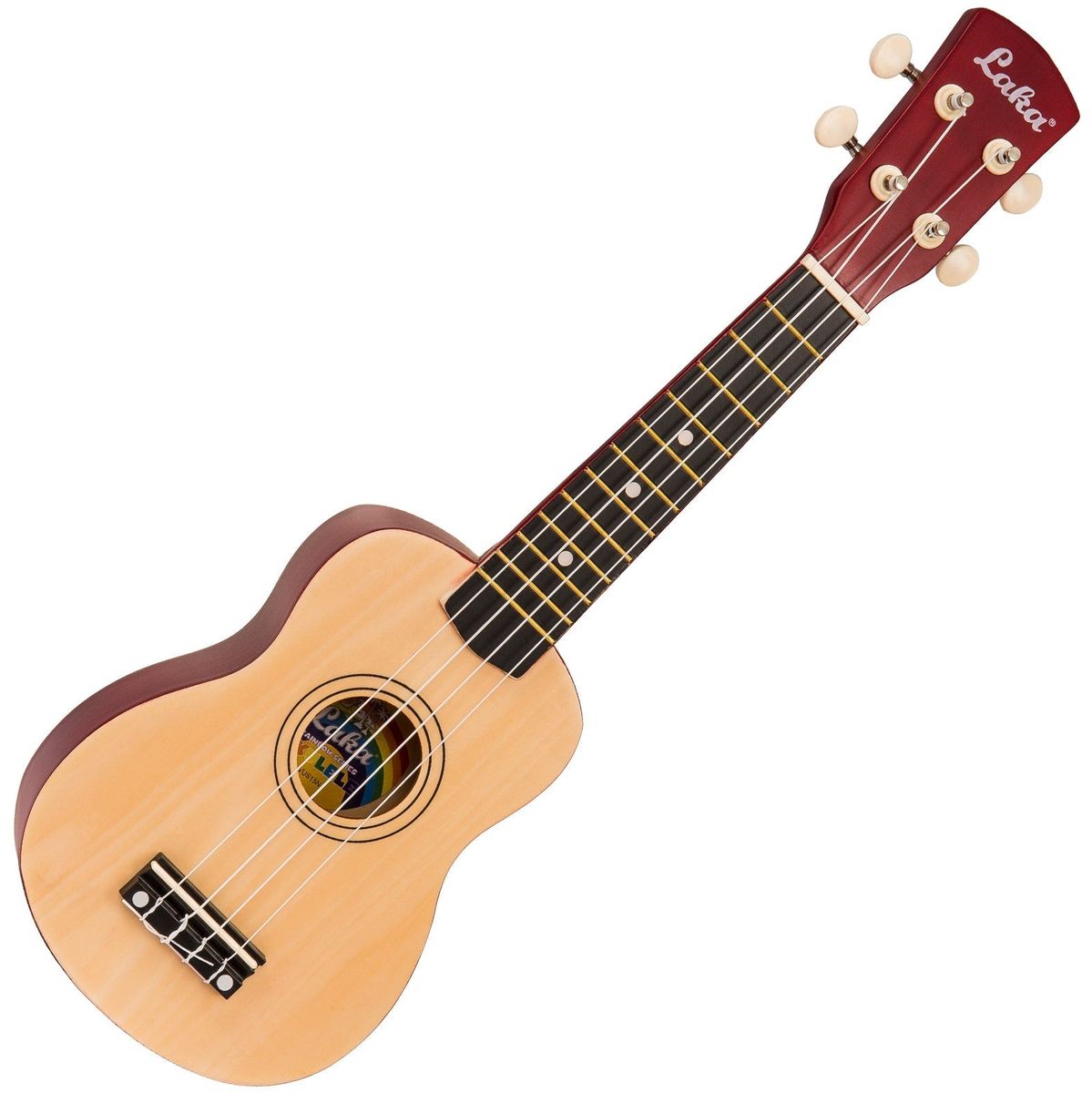 Laka Rainbow Series Ukulele & Bag - Natural