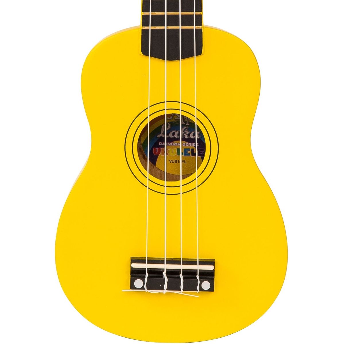 Laka Rainbow Series Ukulele & Bag - Yellow