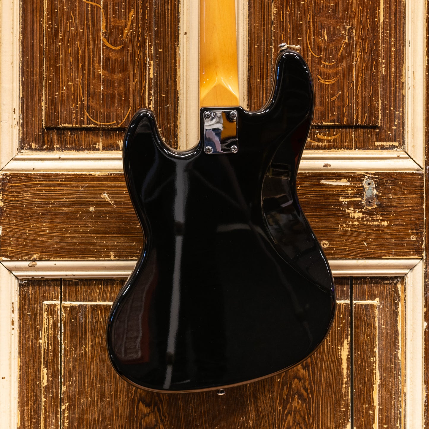Vintage VJ74 Jazz Bass Gloss Black Basgitaar