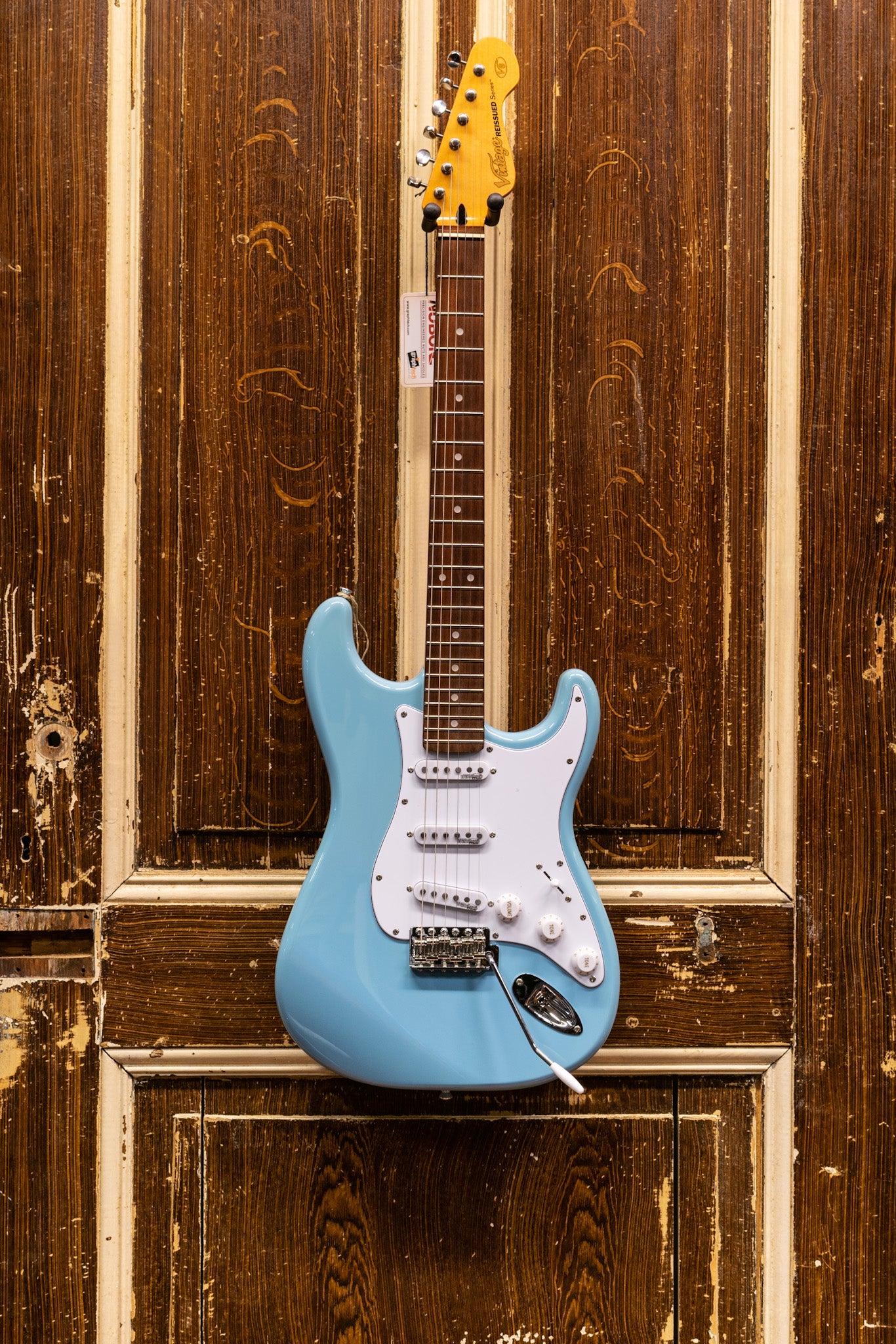 Vintage V6LB Laguna Blue V6 Elektrische Gitaar