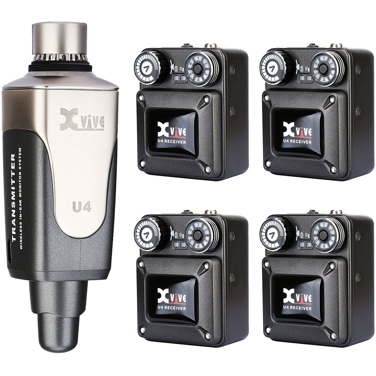 Xvive 2.4GHz Wireless In Ear Monitor System w/ Four Receivers