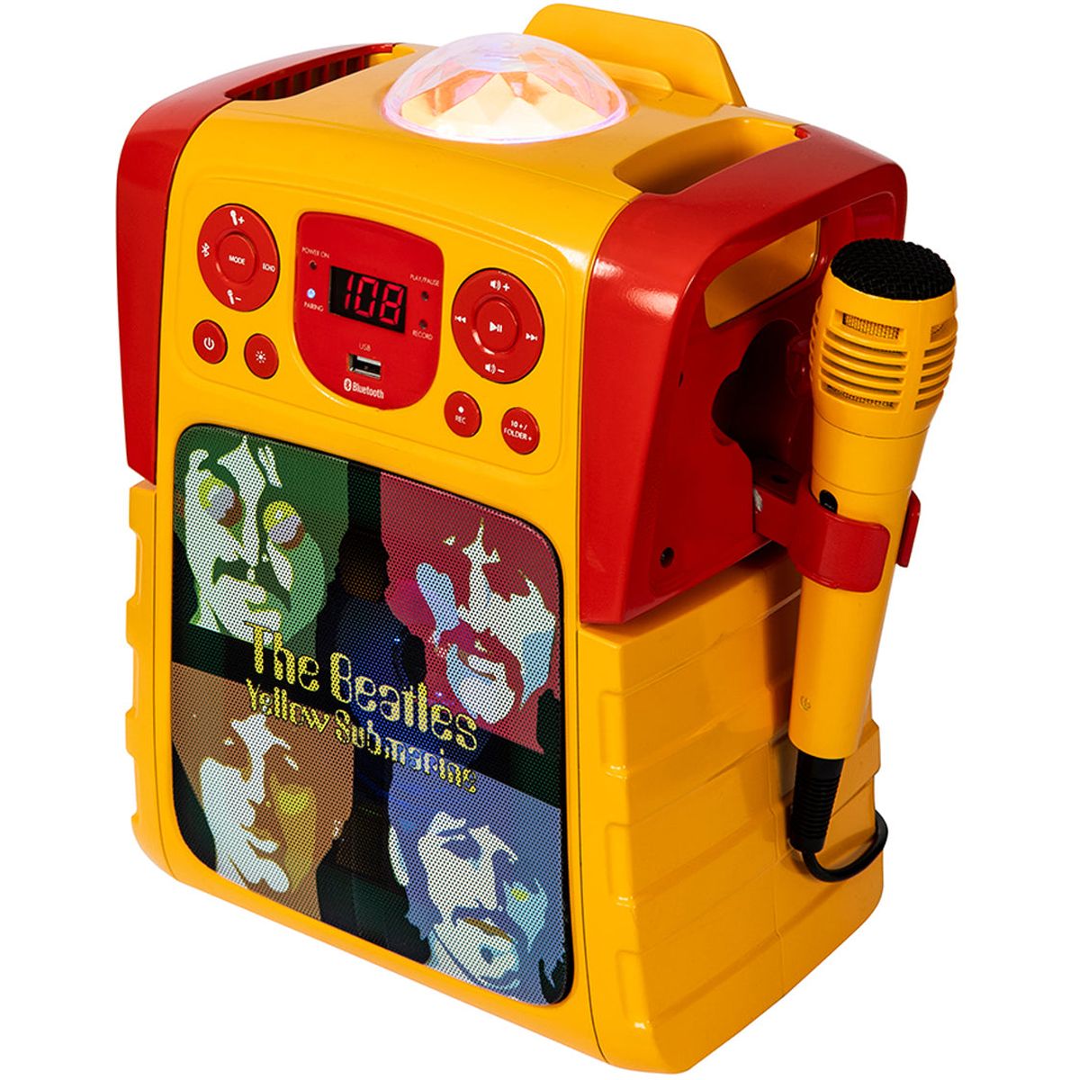 The Beatles Yellow Submarine Karaoke Speaker w/ Lightshow & Two Microphones