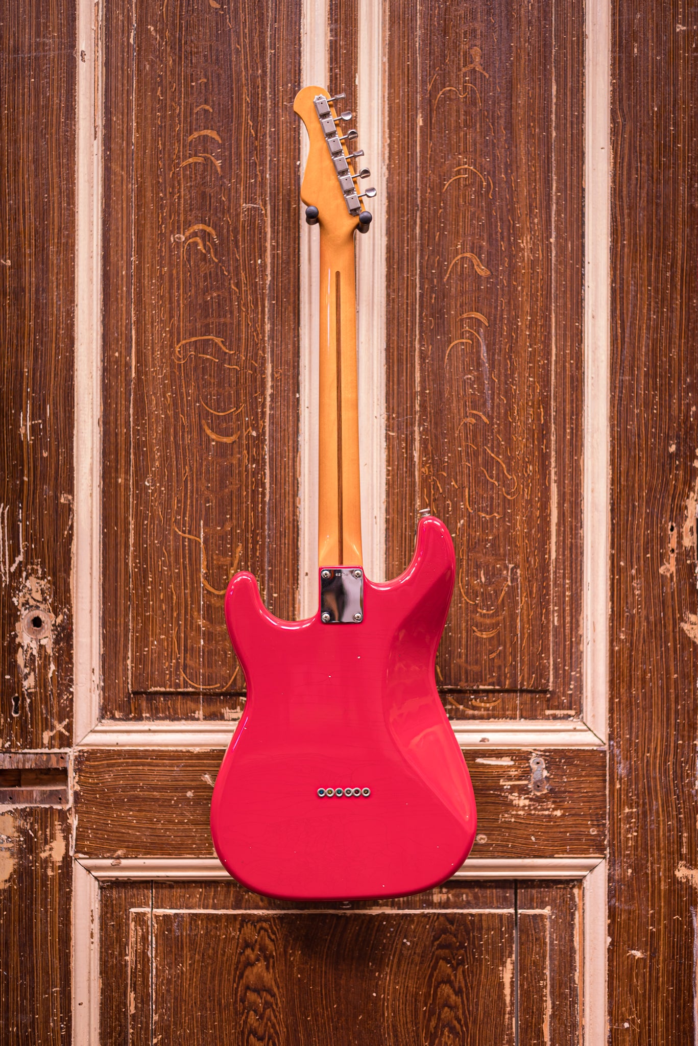 Del-Tone 50's S-Style Dakota Red Hardtail Elektrische gitaar