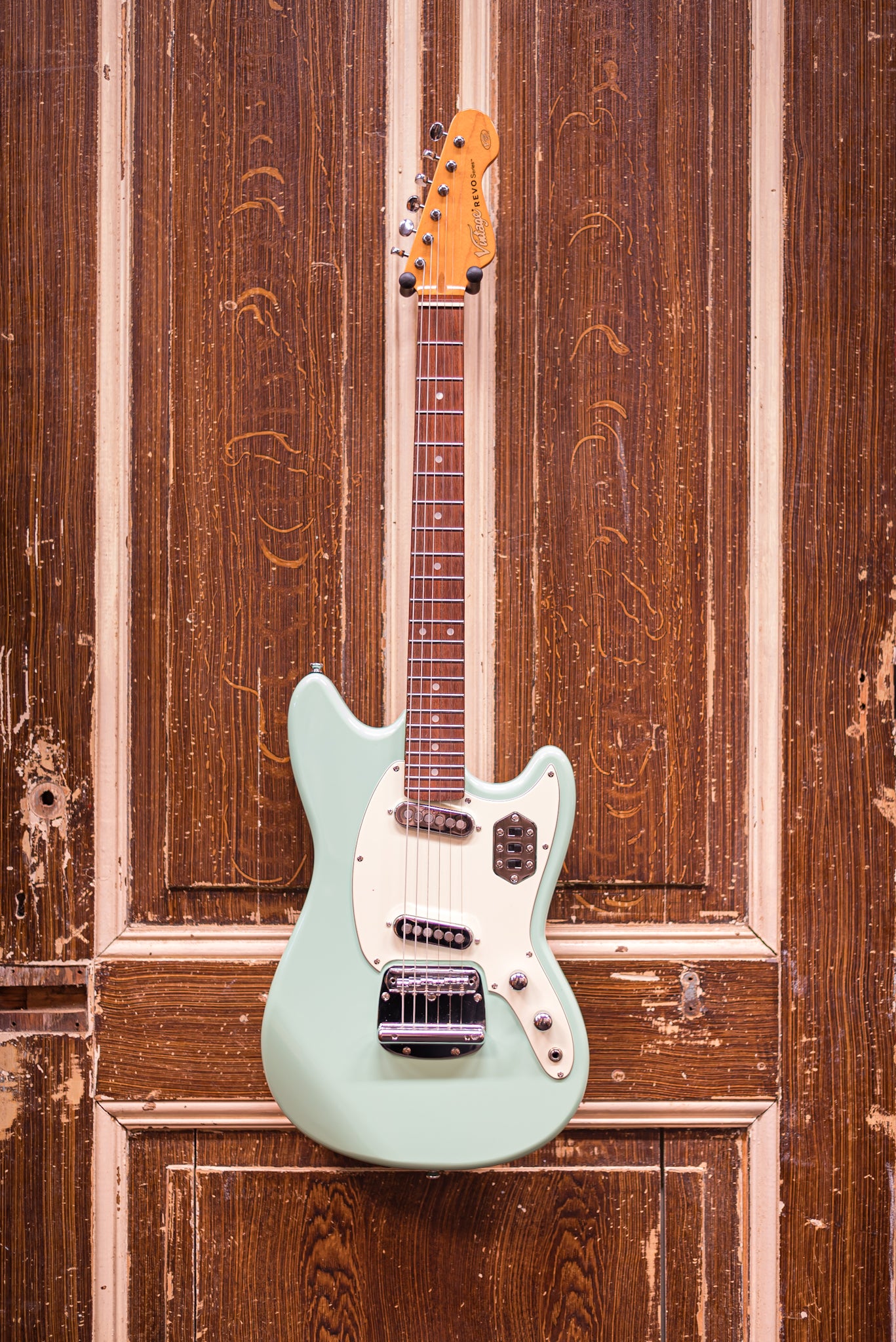 Vintage REVO Series 'Colt SS Twin' Bayview Blue Elektrische gitaar