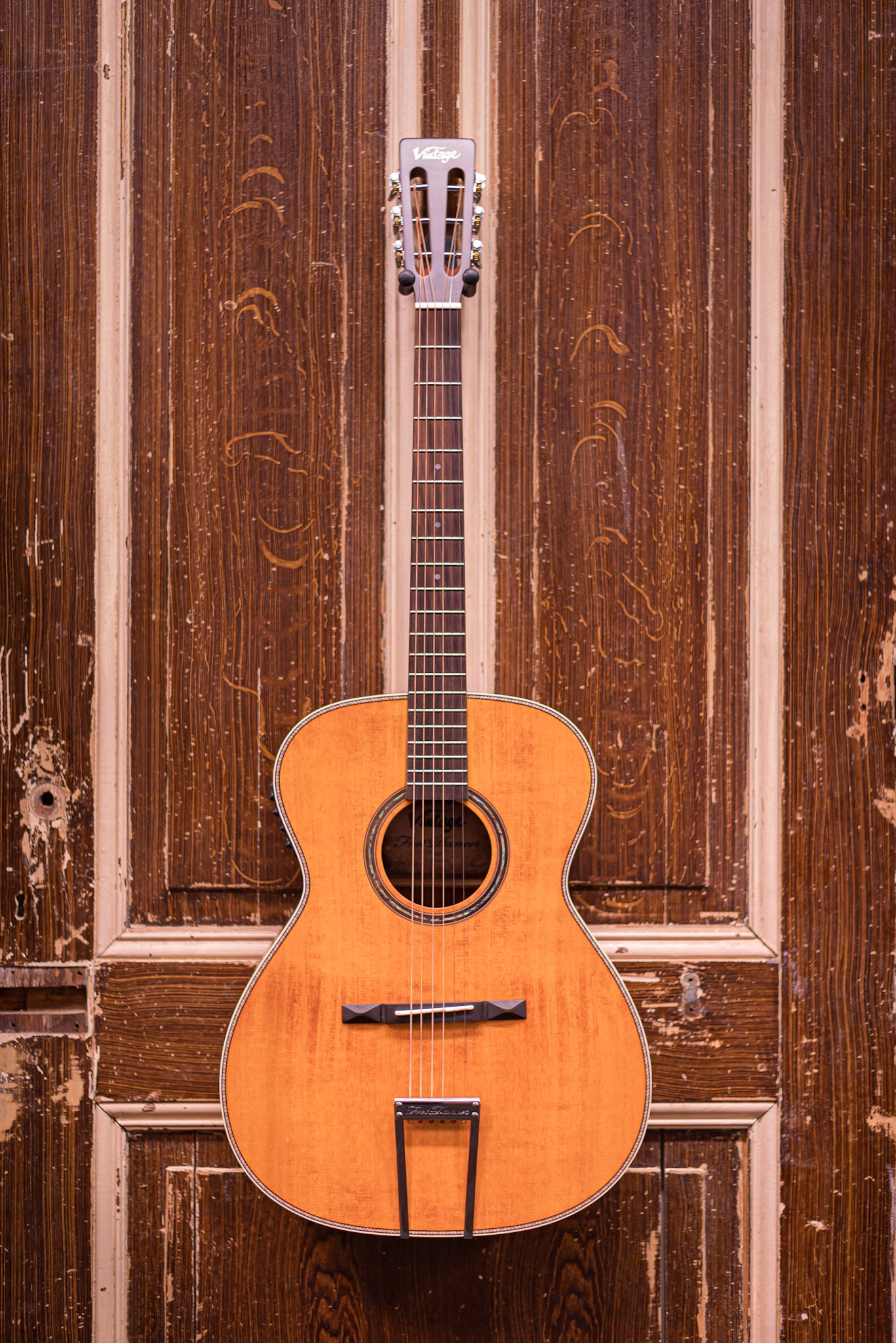 Vintage 'Fret Dancer' Electro-Acoustic Aged Open Pore Westerngitaar