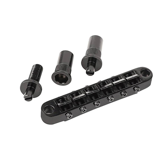 Gotoh GE103BT-B bridge "tune-o-matic" thumbwheel spacing 74