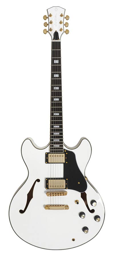 Sire Guitars H7 WH White Archtop Elektrische gitaar