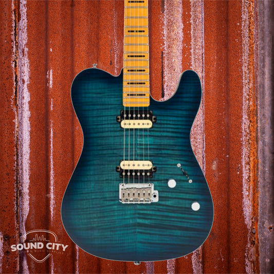 Sire Guitars T7+ FM/TBL Transparent Blue Satin T7 FM Elektrische gitaar