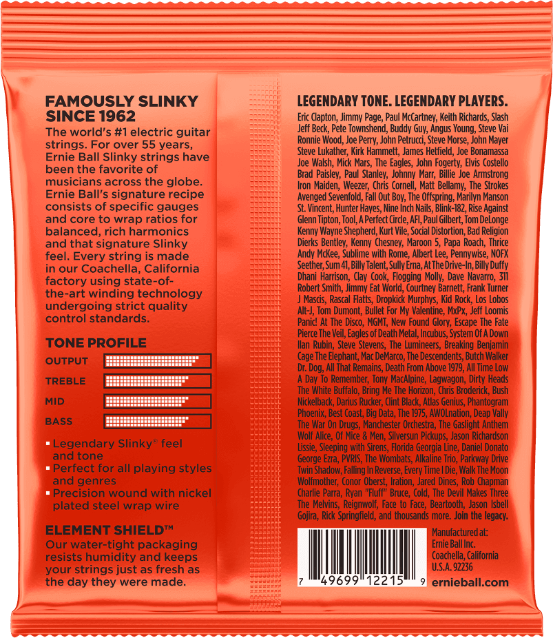 Ernie Ball 2215 Skinny Top Heavy Bottom 10-52 snaren